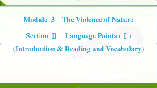 2018-2019学年高中英语外研版必修三课件：Module 3 Section Ⅱ Languag