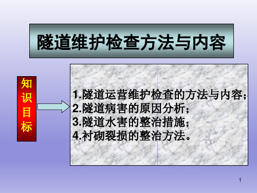 隧道维护检查方法与内容