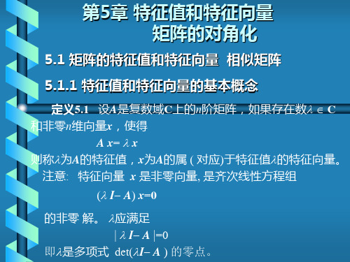 线性代数居余马第5章 特征值与特征向量