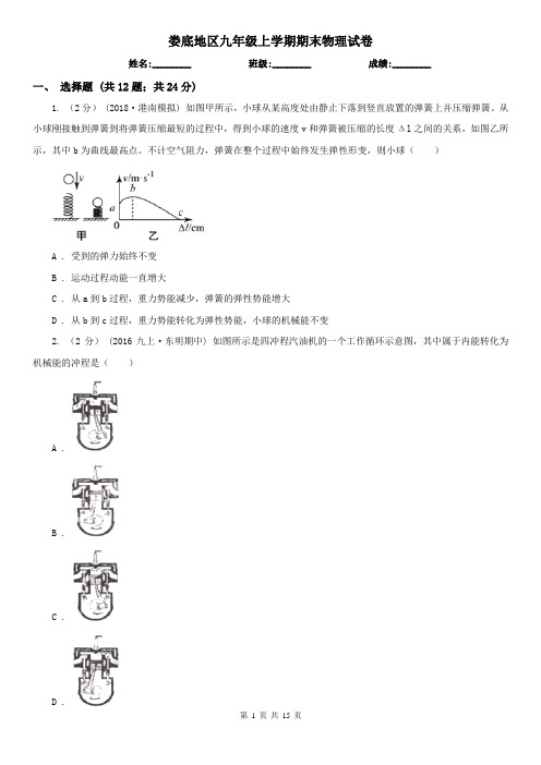 娄底地区九年级上学期期末物理试卷