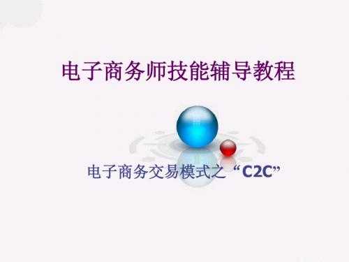 电子商务师技能辅导教程.C2C讲义