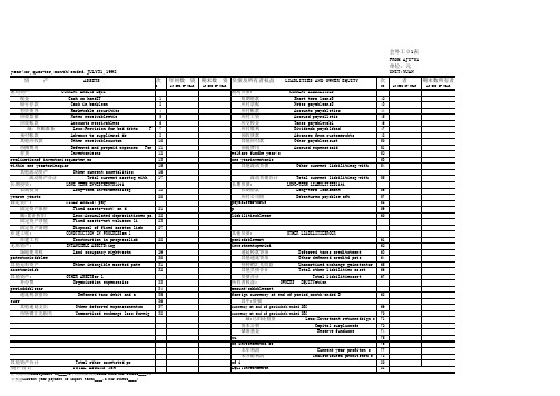 外资企业中英文会计报表范本