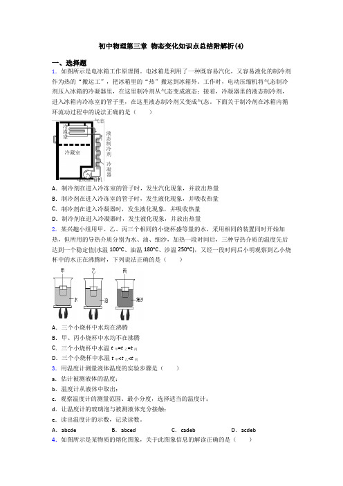 初中物理第三章 物态变化知识点总结附解析(4)