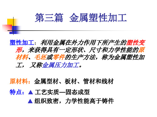 材料成型工艺学3第三篇  金属塑性加工