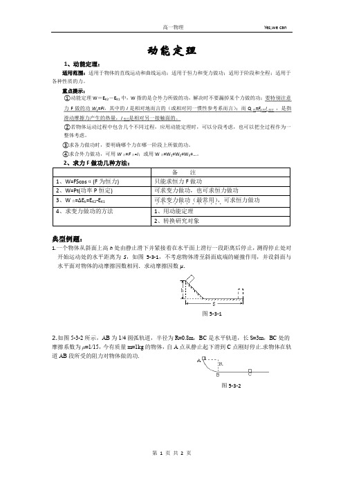 动能定理经典题型(绝对实用)