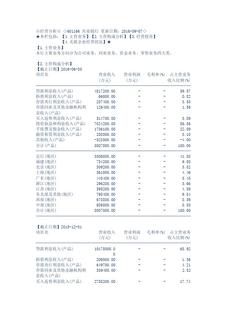 兴业银行最新经营分析