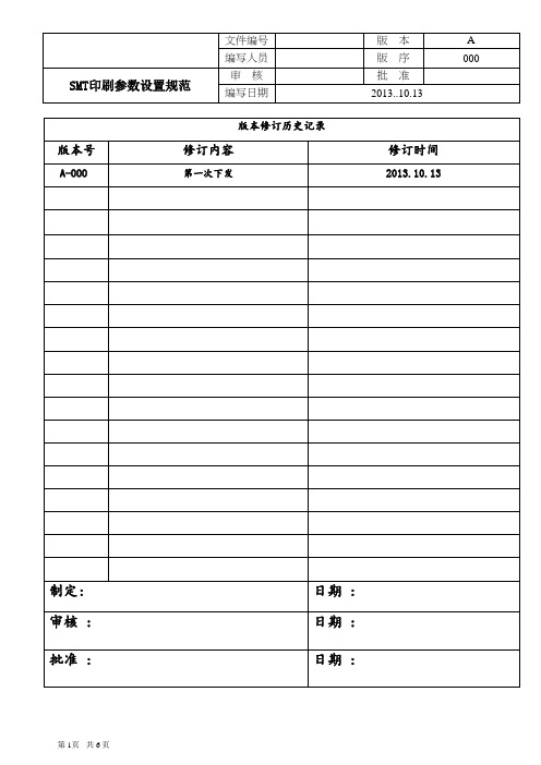 AQS-B-PDSMT印刷参数设置规范