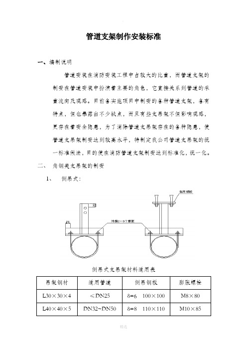 管道支架制作安装标准63606