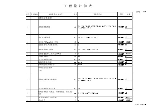 工程量计算式模板(精编)