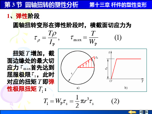 《材料力学 第2版》_顾晓勤第13章第3节 圆轴扭转的塑性分析