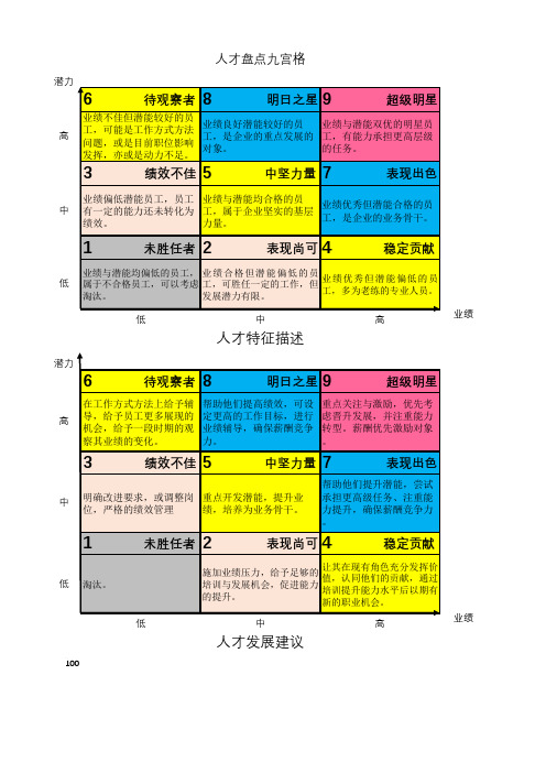 人才盘点表格(全套)