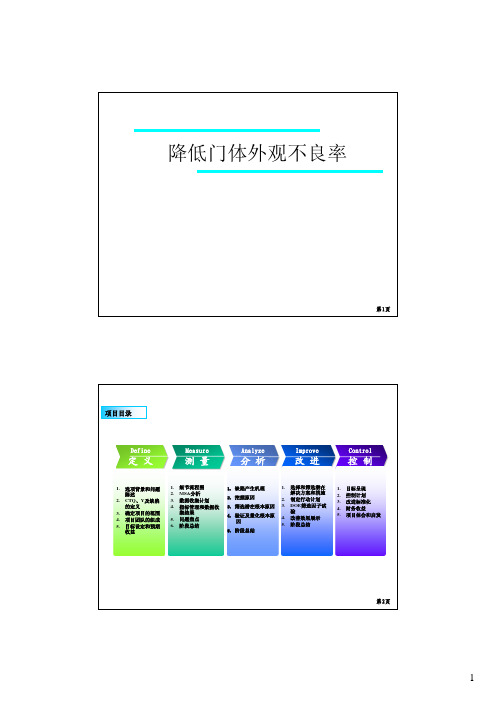 6西格玛项目报告