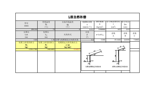 L型和方形补偿器补偿器计算