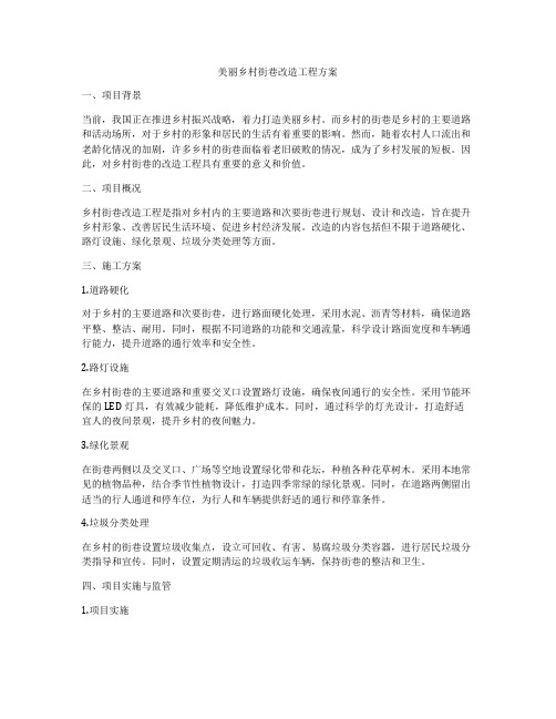 美丽乡村街巷改造工程方案