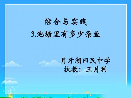 数学北师大版九年级上册3.池塘里有多少条鱼