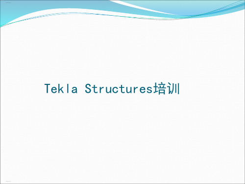 TeklaStructures培训教材(PPT60页)