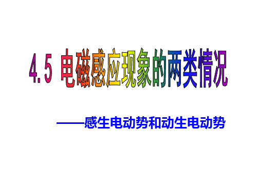 人教版高二物理选修：电磁感应现象的两类情况课件