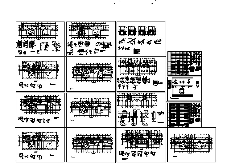 高层框架结构住宅楼全套建筑结构图