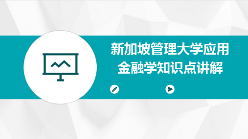 2024版新加坡管理大学应用金融学知识点讲解