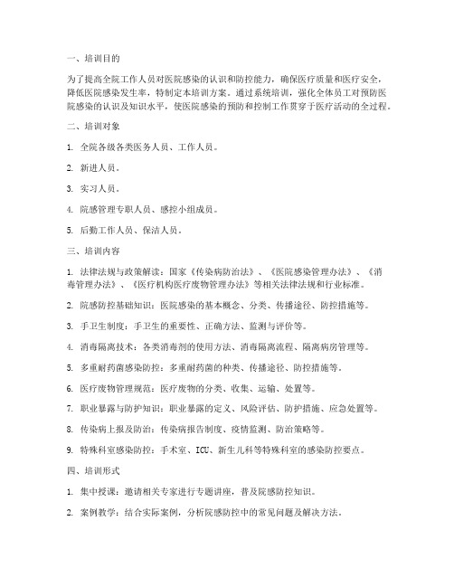 院感全院培训方案计划