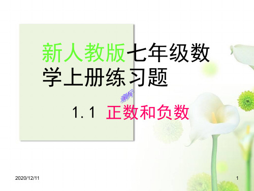 七年级上册_数学_正数和负数_习题及答案PPT教学课件