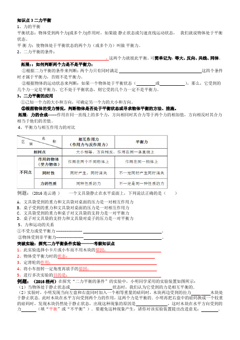 二力平衡