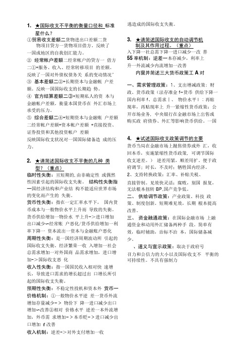 国际金融简答与论述重点整理版.docx