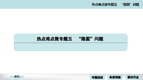 2020高考数学热点难点微专题隐圆问题(29张)