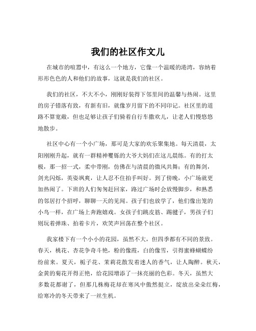 我们的社区作文儿