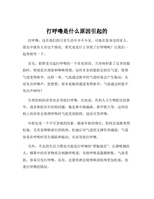 打呼噜是什么原因引起的