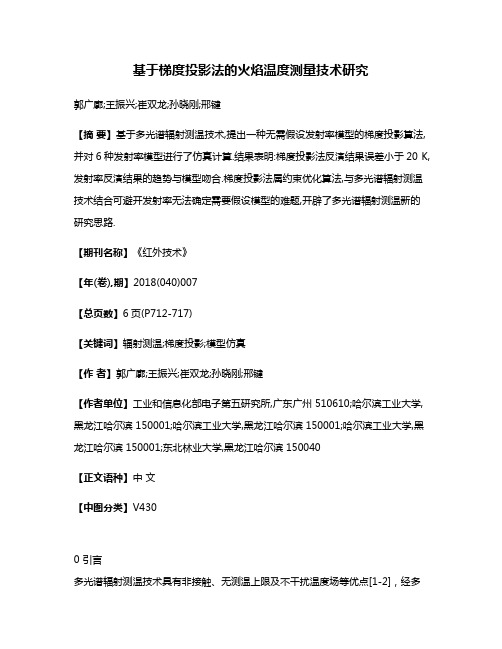 基于梯度投影法的火焰温度测量技术研究