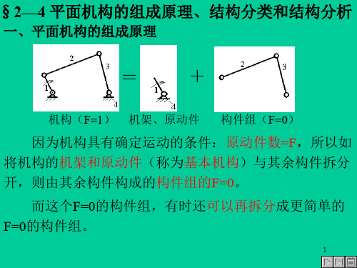 平面机构的组成原理、结构分类和结构分析ppt课件