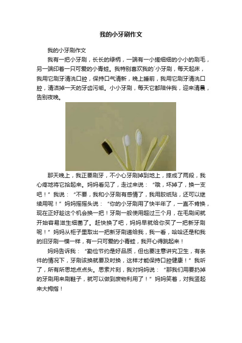 我的小牙刷作文