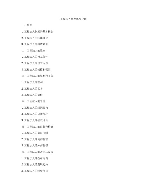 工程法人制度思维导图