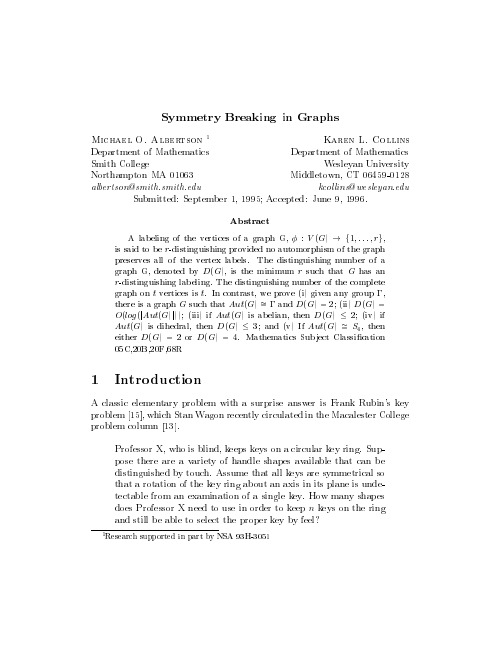 Symmetry breaking in graphs