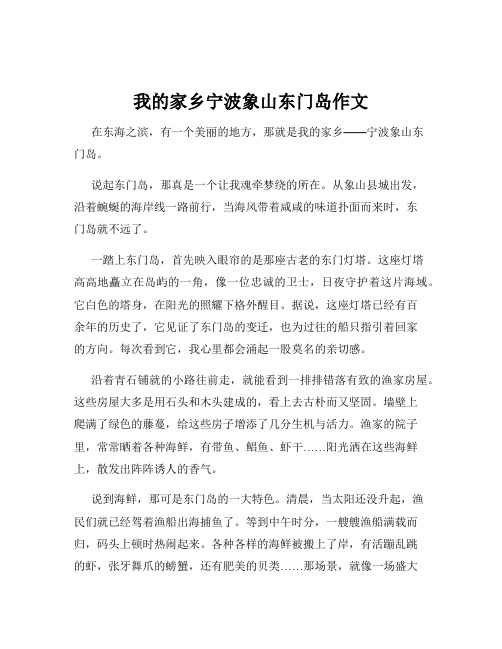 我的家乡宁波象山东门岛作文