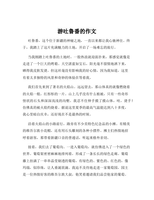 游吐鲁番的作文