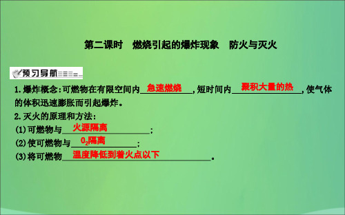 2018届九年级化学上册燃烧引起的爆炸现象防火与灭火课件沪教版