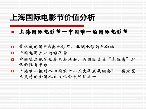 上海国际电影节指定赞助商合作企划书共27页PPT资料