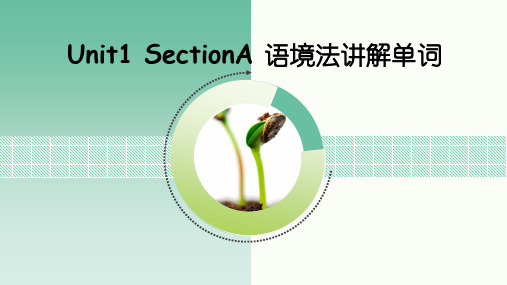 人教版八年级上册Unit1_SectionA_语境法讲解单词