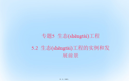 高中生物专题5生态工程5.2生态工程的实例和发展前景课件新人教版选修3