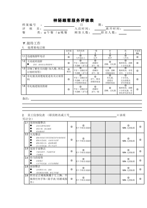 神秘顾客