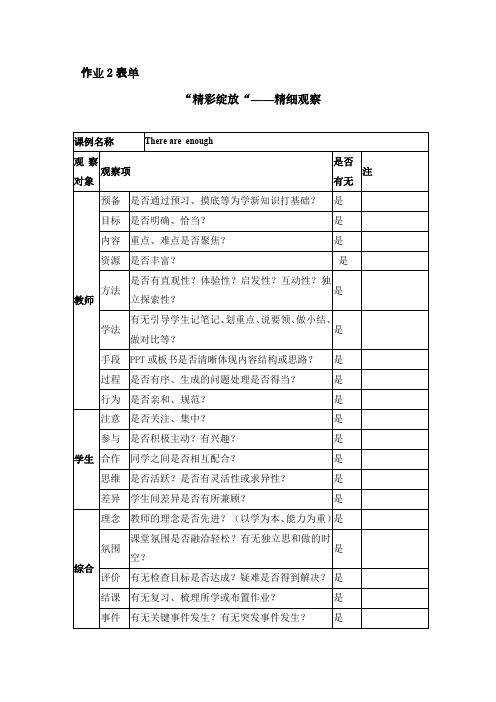 作业2表单[1].(最新整理)