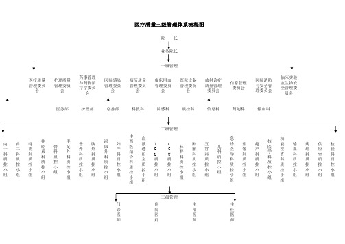 医疗质量管理体系图(三级管理)