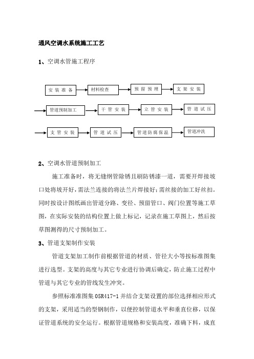 冷冻水水管施工工艺