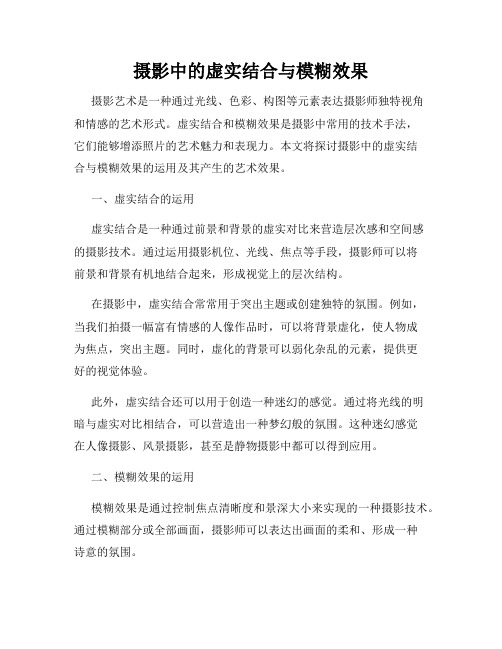 摄影中的虚实结合与模糊效果