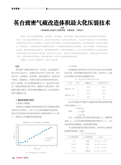 英台致密气藏改造体积最大化压裂技术