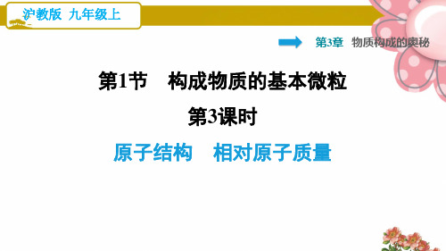 沪教版九年级化学上册3.1.3 原子结构 相对原子质量ppt课件