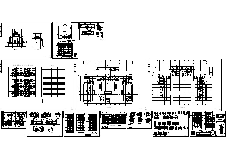 某地某风格古建筑装修改造设计cad图纸