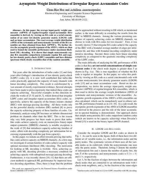 Asymptotic Weight Distributions of Irregular Repeat-Accumulate Codes